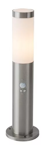 RÁBALUX 8267 INOX TORCH Mozgásérzékelős Állólámpa Szatin Króm E27 IP44