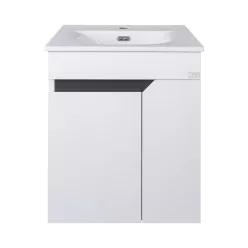   TMP VISION 50 fali függesztett fürdőszobai bútor - SKY 3 E-8099-50 porcelán mosdóval - 51 x 40 cm
