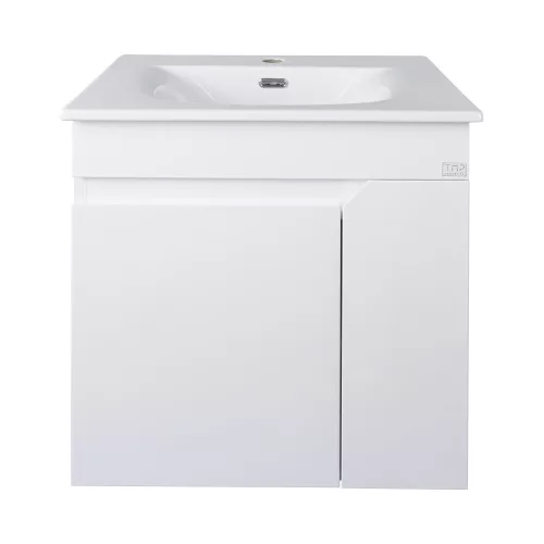 TMP VISION 60 fali függesztett fürdőszobai bútor - SKY E-8099-60 porcelán mosdóval - 61 x 46 x 56 cm
