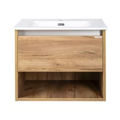   TMP NORD CRAFT 60 fali függesztett fürdőszobabútor - SKY E-8099-60 porcelán mosdóval- 61 x 46 cm