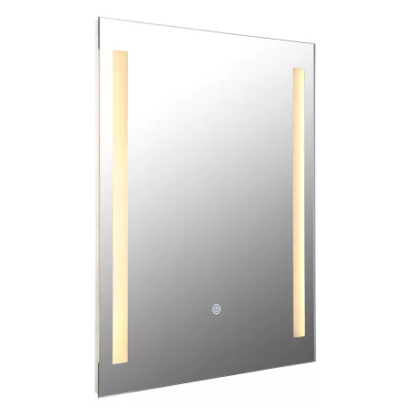 Globo 84032 Tükör, króm, szatírozott üveg, érintéses be-/ki kapcsolás, fokozatmentes érintéses dimmer, memória funkció, IP44, SzxM: 500x610mm, Mélység: 25mm, tartozék: LED 12W 230V, 280-1200lm forrás, 100-650lm kimenet, 3000K