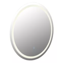   Globo 84033 Tükör, szatírozott üveg, műanyag, érintéses be/ki kapcsolás, dimmelhető, fokozatmentesen állítható érintéses dimmer, memória funkció, ø: 550mm, Mélység: 24mm, tartozék: LED 10W 230V, 210-803lm forrás, 100-600lm kimenet, 4000K