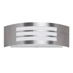   RÁBALUX 8410 ROMA Modern Kültéri Fali Lámpa Szatin Króm E27 IP44
