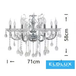 ELDLUX A19-A Kristály Csillár IP20