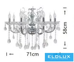 ELDLUX A19-A Kristály Csillár IP20