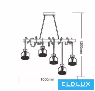 ELDLUX A91-5 Vintage Csillár IP20