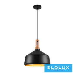   UNIVERSO Függeszték 1xE27 max.60w D350x220x1300mm IP20 fekete/arany 5év