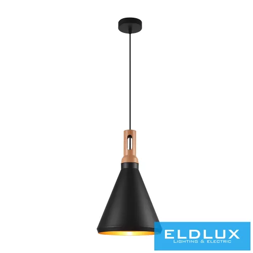UNIVERSO Függeszték 1xE27 max.60w D250x270x1300mm IP20 fekete/arany 5év