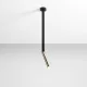 ALDEX 1067PL_G1_M STICK Hengeres Mennyezeti Lámpa Fekete, Arany G9 IP20