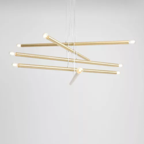 ALDEX 1072M40 TUBO Modern Led Függesztett Lámpa Sárgaréz E14 IP20