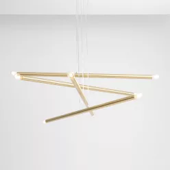   ALDEX 1072P40 TUBO Modern Led Függesztett Lámpa Sárgaréz E14 IP20