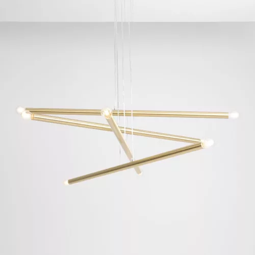 ALDEX 1072P40 TUBO Modern Led Függesztett Lámpa Sárgaréz E14 IP20