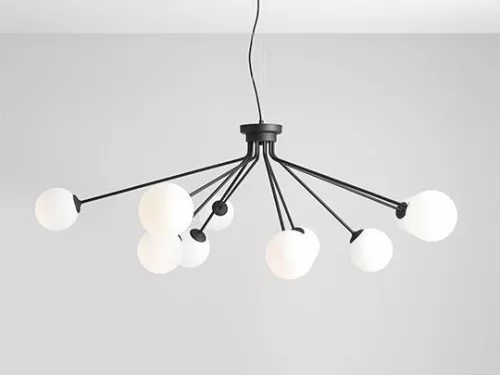 ALDEX 1082M1 HOLM Többágú Függesztett Lámpa Fehér, Fekete E14 IP20