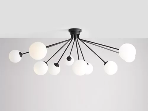 ALDEX 1082PL_M1 HOLM Mennyezeti Csillár Fehér, Fekete E14 IP20