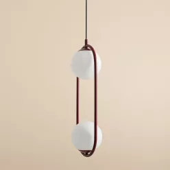  ALDEX 1086H15 RIVA Glamour Függesztett Lámpa Piros E14 IP20