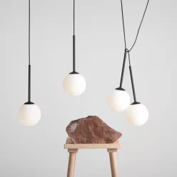   ALDEX 1087L1 BOSSO Modern Led Függesztett Lámpa Fekete E14 IP20