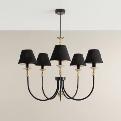 ALDEX 1118F1 ROMA Modern Csillár Fekete E14 IP20