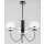 ALFA 28373 AURON Glamour Csillár Króm, Fekete, Grafit E14 IP20