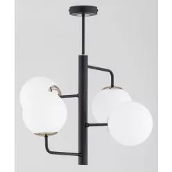   ALFA 63284 LAMUR Glamour Függesztett Lámpa Antik Arany, Fehér, Fekete E14 IP20
