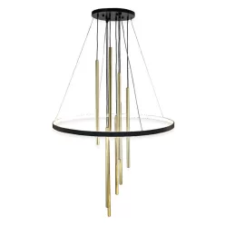   ANTIGO 5215 Modern Led Függesztett Lámpa Fekete, Matt Sárgaréz G9, LED IP20