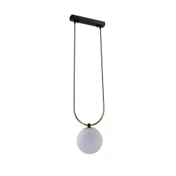   ANTIGO 8162 BALOS Glamour Függesztett Lámpa Fekete, Fényes Sárgaréz E14 IP20