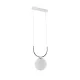 ANTIGO 8163 BALOS Glamour Függesztett Lámpa Fehér, Fényes Sárgaréz E14 IP20