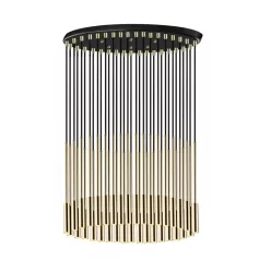   ANTIGO 8348 LARA Glamour Függesztett Lámpa Fekete, Fényes Sárgaréz G9 IP20