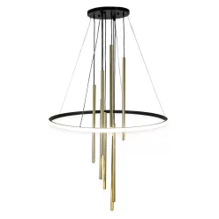   ANTIGO 8978 LUNA Modern Led Függesztett Lámpa Fekete, Matt Sárgaréz G9, LED IP20