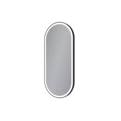 AREZZO design LED ovális okos tükör, fekete