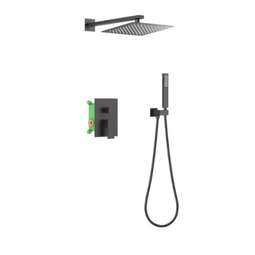 AREZZO design CUBEFIELD falsík alatti zuhanycsaptelep szett, gun metal