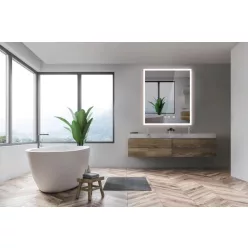   AREZZO design LED okos tükör állítható fényerő páramentesítő funkció+óra+hőmérő