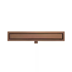   AREZZO design 2in1 800 mm-es rozsdamentes acél folyóka, szálcsiszolt bronz