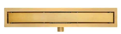 AREZZO design 2in1 800 mm-es rozsdamentes acél folyóka, szálcsiszolt arany
