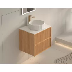   AREZZO design SAVONA 60 cm-es Fürdőszoba alsószekrény 2 fiók, tölgy