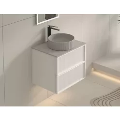   AREZZO design SAVONA 60 cm-es Fürdőszoba alsószekrény 2 fiók, matt fehér
