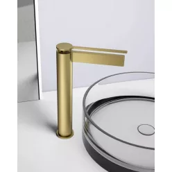   AREZZO design ELEGANT magasított mosdócsaptelep, szálcsiszolt arany