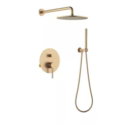   AREZZO design ASTRO falsík alatti zuhanycsaptelep szett, szálcsiszolt bronz