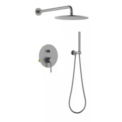   AREZZO design ASTRO falsík alatti zuhanycsaptelep szett, gun metal