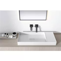   AREZZO design ROCKFIELD fali mosdócsaptelep, fekete AR-9903BL