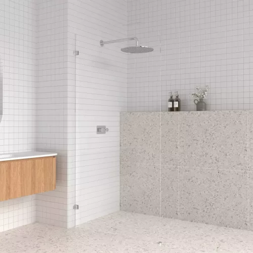 AREZZO design CLEAR walk-in zuhanyfal BAL, átlátszó 1000x2000