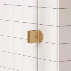   AREZZO design CLEAR walk-in zuhanyfalhoz profil szett, szálcsiszolt arany
