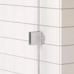  AREZZO design CLEAR walk-in zuhanyfalhoz profil szett, szálcsiszolt nikkel