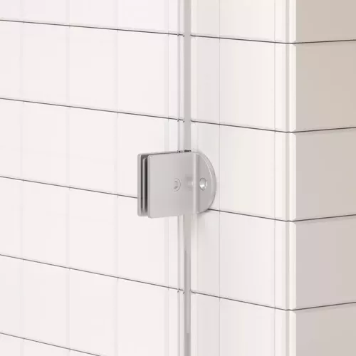AREZZO design CLEAR walk-in zuhanyfalhoz profil szett, szálcsiszolt nikkel