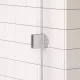 AREZZO design CLEAR walk-in zuhanyfalhoz profil szett, szálcsiszolt nikkel