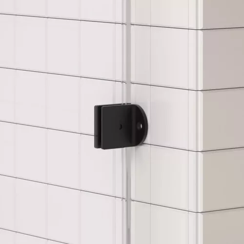 AREZZO design CLEAR walk-in zuhanyfalhoz profil szett, matt fekete