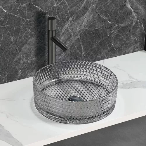 AREZZO design GLAM üvegmosdó, világosszürke
