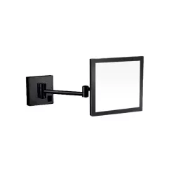   AREZZO design LED kozmetikai tükör szögletes, 5x nagyítással, fekete