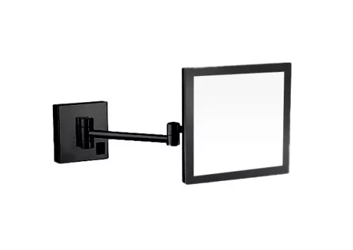 AREZZO design LED kozmetikai tükör szögletes, 5x nagyítással, fekete