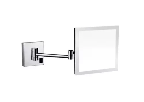 AREZZO design LED kozmetikai tükör szögletes, 5x nagyítással, króm