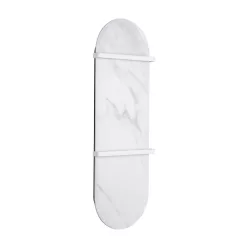   AREZZO design STONELINE ROUND 900x300 kőhatású törölközőszárító radiátor, fehér